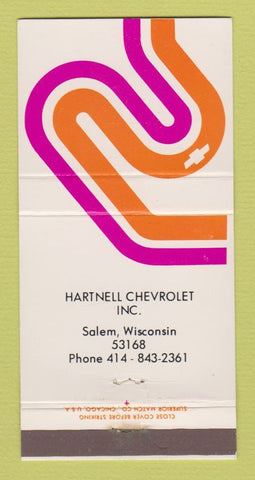 Matchbook Cover - Chevrolet Hartnell Salem WI 30 Strike