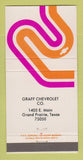 Matchbook Cover - Chevrolet Graff Grand Prairie TX 30 Strike