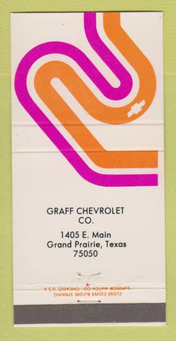 Matchbook Cover - Chevrolet Graff Grand Prairie TX 30 Strike