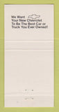 Matchbook Cover - Chevrolet Graff Grand Prairie TX 30 Strike