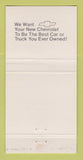 Matchbook Cover - Chevrolet Moser Oldsmobile Menard TX 30 Strike
