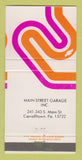Matchbook Cover - Chevrolet Main St Garage Carrolltown PA 30 Strike