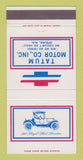 Matchbook Cover - Chevrolet Tatum Opelika AL 30 Strike