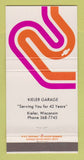 Matchbook Cover - Chevrolet Kieler Garage Kieler WI 30 Strike