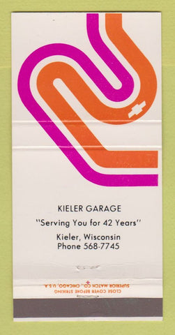Matchbook Cover - Chevrolet Kieler Garage Kieler WI 30 Strike