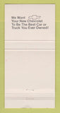 Matchbook Cover - Chevrolet Kieler Garage Kieler WI 30 Strike