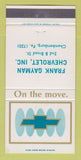 Matchbook Cover - Chevrolet Frank Gayman Chambersburg PA 30 Strike