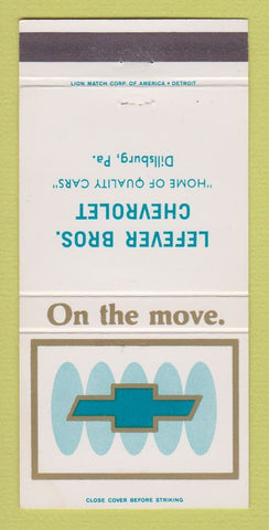 Matchbook Cover - Chevrolet Lefever Bros Dillsburg PA 30 Strike
