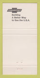 Matchbook Cover - Chevrolet Bob Taylor Mooresville IN 30 Strike
