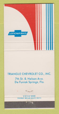 Matchbook Cover - Chevrolet Triangle De Funiak Springs FL 30 Strike