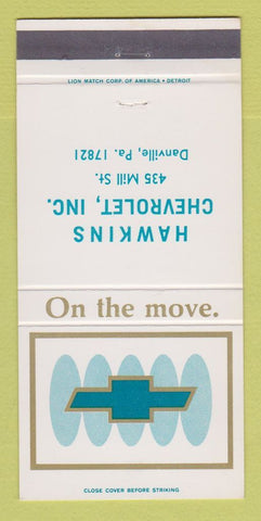 Matchbook Cover - Chevrolet Hawkins Danville PA 30 Strike