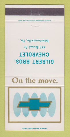Matchbook Cover - Chevrolet Gilbert Bros Montoursville PA 30 Strike