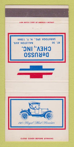 Matchbook Cover - Chevrolet DeRusso Saratoga Springs NY 30 Strike