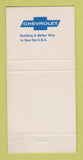 Matchbook Cover - Chevrolet DeRusso Saratoga Springs NY 30 Strike