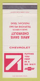 Matchbook Cover - 1971 Chevrolet Arvis Davis Paducah TX 30 Strike