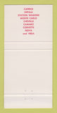 Matchbook Cover - 1971 Chevrolet Tatum Opelika AL 30 Strike