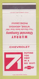 Matchbook Cover - 1971 Chevrolet Murray Wynne AR 30 Strike