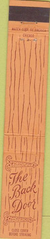 Matchbook Cover - The Back door Corpus Christi TX 10 Strike