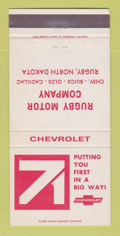 Matchbook Cover - 1971 Chevrolet Rugby ND Buick Oldsmobile Cadillac 30 Strike