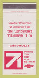 Matchbook Cover - 1971 Chevrolet MB Nankivell Shelbyville IN 30 Strike