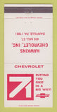 Matchbook Cover - 1971 Chevrolet Hawkins Danville PA 30 Strike