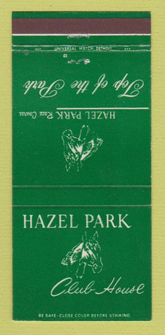 Matchbook Cover - Hazel Park Horse Racing MI  30 Strike