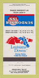 Matchbook Cover - Sundowner Inn Downs Horse Racing Bossier City LA 30 Strike