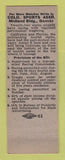 Matchbook Cover - Colorado Horse Racing Tax Proposition Denver