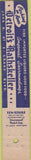Matchbook Cover - Rathskeller Detroit MI 10 Strike