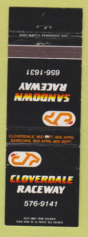 Matchbook Cover - Cloverdale Raceway Horse Racing WEAR
