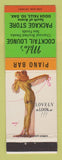 Matchbook Cover - Milo's Cocktail Lounge Liquor Store Sioux Falls SD pinup
