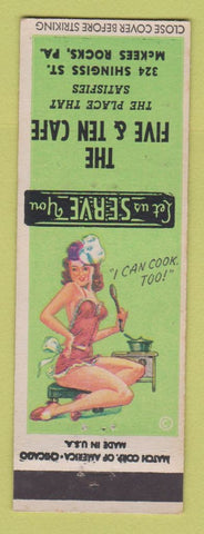Matchbook Cover - Five and Ten Cafe McKees Rocks PA pinup