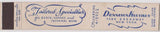 Matchbook Cover - Dennison Clothes New York Ctiy 10 Strike