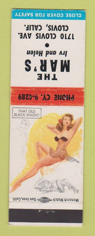 Matchbook Cover - The Mar's Clovis CA pinup