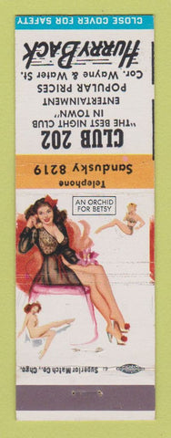 Matchbook Cover - Club 202 Sandusky OH  pinup