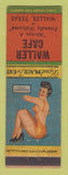Matchbook Cover - Waller Cafe Waller TX pinup