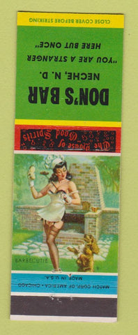 Matchbook Cover - Don's Bar Neche ND pinup