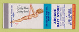 Matchbook Cover - Arcade Bait Store St Paul MN oil gas Lundeen SAMPLE pinup