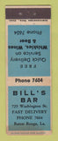 Matchbook Cover - Bill's Bar Baton Rouge LA WEAR