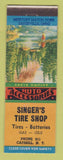 Matchbook Cover - Singer's Tire Shop Catskill NY