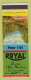 Matchbook Cover - Royal Davison Office Machines Alma MI WEAR