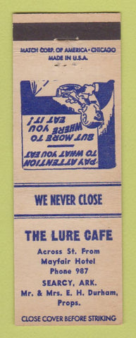 Matchbook Cover - The Lure Cafe Searcy AR