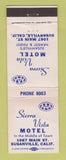Matchbook Cover - Sierra Vista Motel Susanville CA CREASED