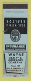 Matchbook Cover - Wayne Real Estate Insurance Goldsboro NC WEAR