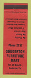 Matchbook Cover - Souderton Furniture Mart PA