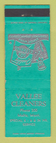 Matchbook Cover - Vallee Cleaners Malta MT