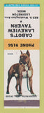 Matchbook Cover - Cabot's Lakeview Tavern Ludington MI Boxer Dog