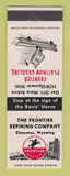Matchbook Cover - Frontier oil gas Cheyenne WY Refining