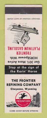 Matchbook Cover - Frontier oil gas Cheyenne WY Refining