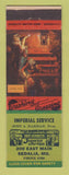 Matchbook Cover - Imperial Service oil gas Sedalia MO